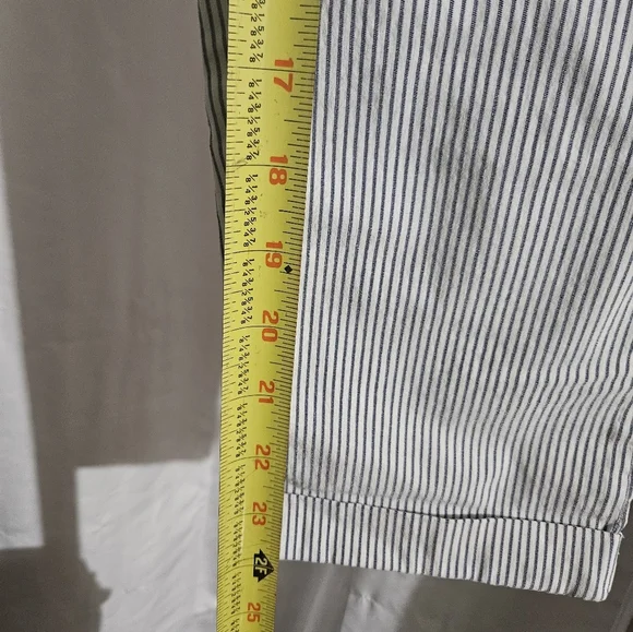 Shinestar Striped Pants Cuffed Bottom Gray/White Pull On! - Picture 6 of 7